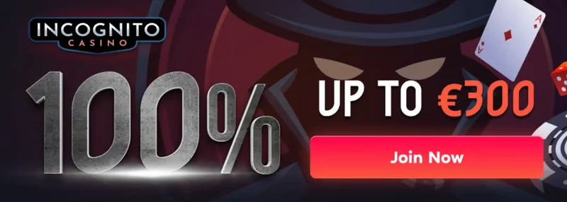 Incognito Casino Welcome Bonus Interface